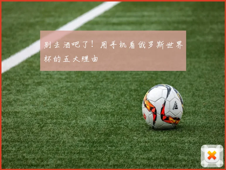 别去酒吧了！用手机看俄罗斯世界杯的五大理由